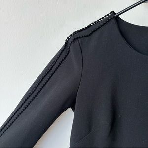 Banana Republic women’s petite black dress with detailed sleeves